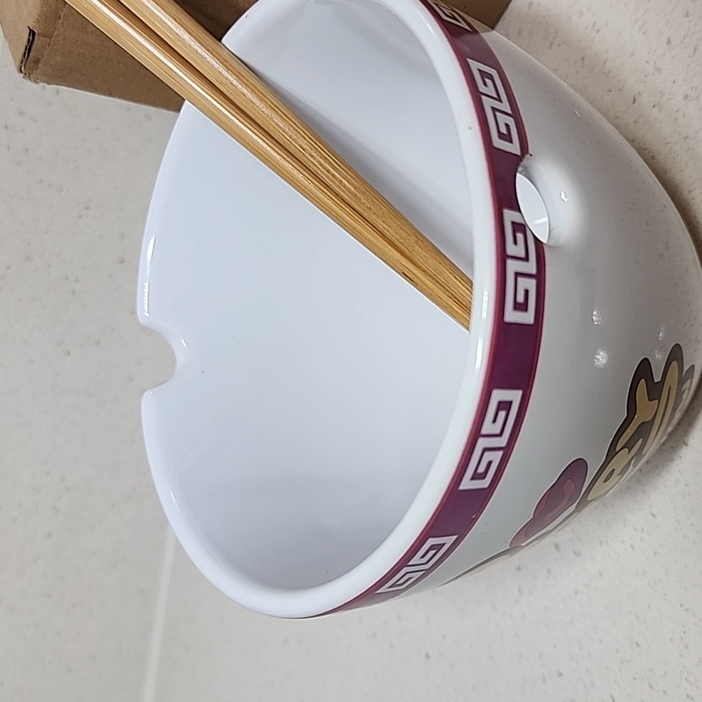 Ramen Bowl Miso Hungry Bowl with Chopsticks Set New - Picture 7 of 8